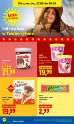 Gazetka promocyjna Lidl - Gazetka ważna od 27.08 do 30.08 - Gazetka - ważna od 30.08 do 30.08.2026 - strona 56 - produkty: Nutella, Kinder Bueno, Kaktus, Lody, Brownie, Nestlé, Kinder