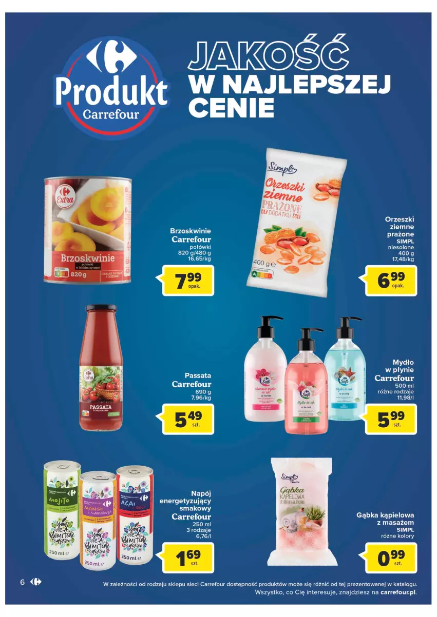 Gazetka promocyjna Carrefour - Gazetka Carrefour - ważna 08.11 do 19.11.2022 - strona 8 - produkty: Brzoskwinie, Napój, Orzeszki, Orzeszki ziemne