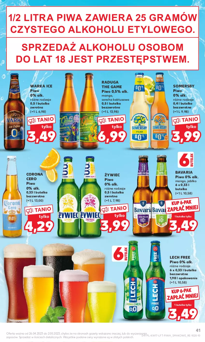 Gazetka promocyjna Kaufland - Gazetka tygodnia - ważna 26.04 do 02.05.2023 - strona 41 - produkty: Gra, Kaktus, Mango, Piwa, Piwo, Somersby, Warka