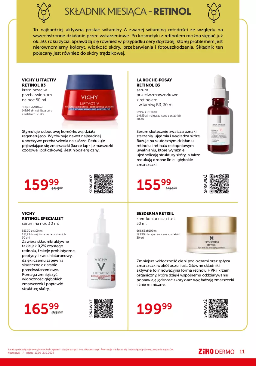 Gazetka promocyjna Ziko - Gazetka Ziko Dermo - ważna 19.09 do 02.10.2024 - strona 11 - produkty: HP, La Roche-Posay, Mars, Por, Rum, Ser, Serum, Sesderma, Top, Vichy