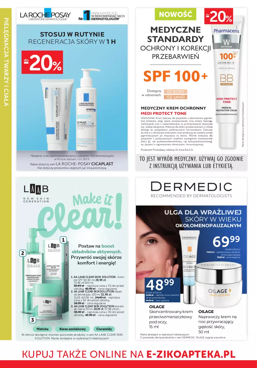 Gazetka promocyjna Ziko - Gazetka Ziko Dermo - ważna 26.03 do 08.04.2026 - strona 6 - produkty: Apteka, Booster, Dermedic, Krem na noc, Krem przeciwzmarszczkowy, La Roche-Posay, LG, Makijaż, Mars, Olej, Olejek do demakijażu, Ser