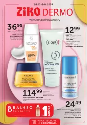 Gazetka promocyjna Ziko - Gazetka Ziko Dermo - Gazetka - ważna od 08.04 do 08.04.2026 - strona 1 - produkty: Krem na noc, Dezodorant, Iwostin, Dermedic, Tran, Vichy, Ziaja, Krem do stóp