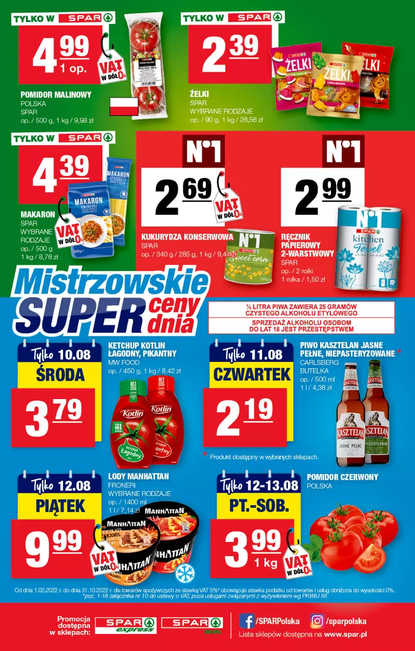 Gazetka promocyjna Spar - SparExpress - ważna 01.08 do 11.08.2022 - strona 4 - produkty: Gra, Piwa, Rolki