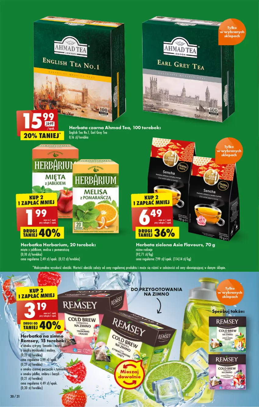 Gazetka promocyjna Biedronka - ważna 11.07 do 16.07.2022 - strona 30 - produkty: Bazyl, Cytryny, Earl Grey, Herbata, Herbata czarna, LG, Maliny, Mięta, Torebka