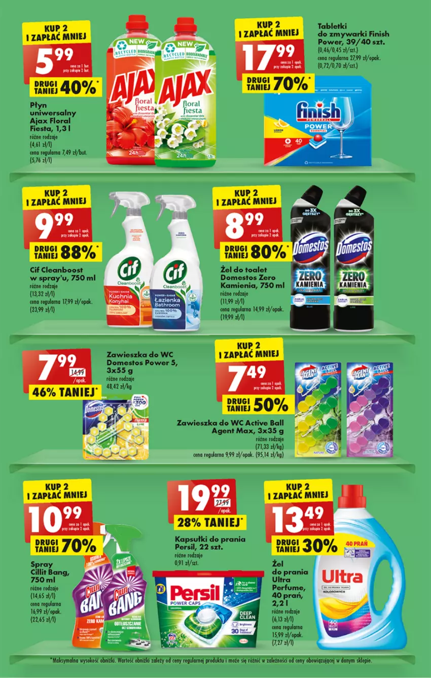 Gazetka promocyjna Biedronka - ważna 11.07 do 16.07.2022 - strona 45 - produkty: Ajax, Cif, Cillit Bang, Domestos, Finish, Flora, Kapsułki do prania, Perfum, Persil, Tablet, Zawieszka do wc, Zmywarki