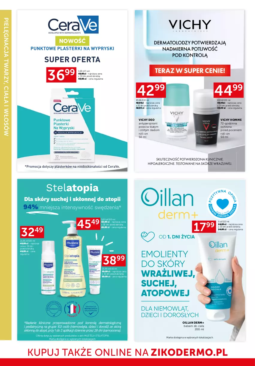Gazetka promocyjna Ziko - Gazetka Ziko Dermo - ważna 17.09 do 01.10.2025 - strona 24 - produkty: Antyperspirant, Balsam do ciała, Mus, Mustela, Oillan, Ser, Top, Vichy