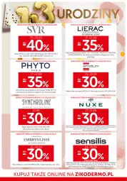 Gazetka promocyjna Ziko - Gazetka Ziko Dermo - Gazetka - ważna od 01.10 do 01.10.2025 - strona 14 - produkty: SVR, Ser, Rum, Pur, Gra, Embryolisse, Lierac, Body, Emolium, Serum, Phyto, Szampon, Nuxe, Olej