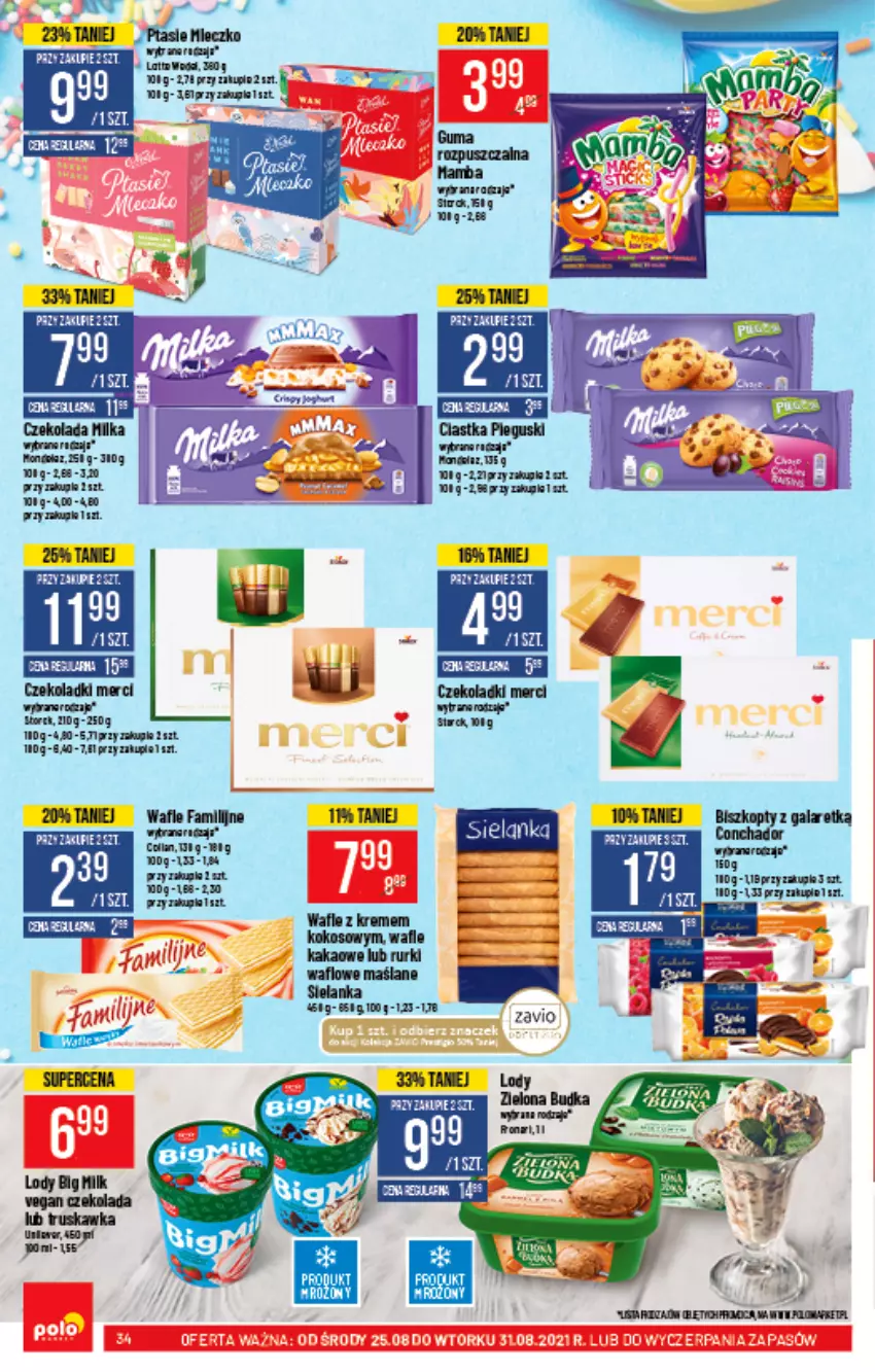 Gazetka promocyjna PoloMarket - Gazetka pomocyjna - ważna 25.08 do 31.08.2021 - strona 34 - produkty: Czekolada, Fa, Gala, Kakao, Mleczko, Tran, Wafle