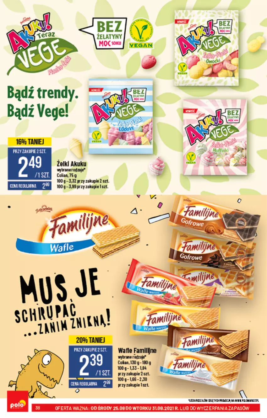 Gazetka promocyjna PoloMarket - Gazetka pomocyjna - ważna 25.08 do 31.08.2021 - strona 38 - produkty: Fa, Sok, Wafle