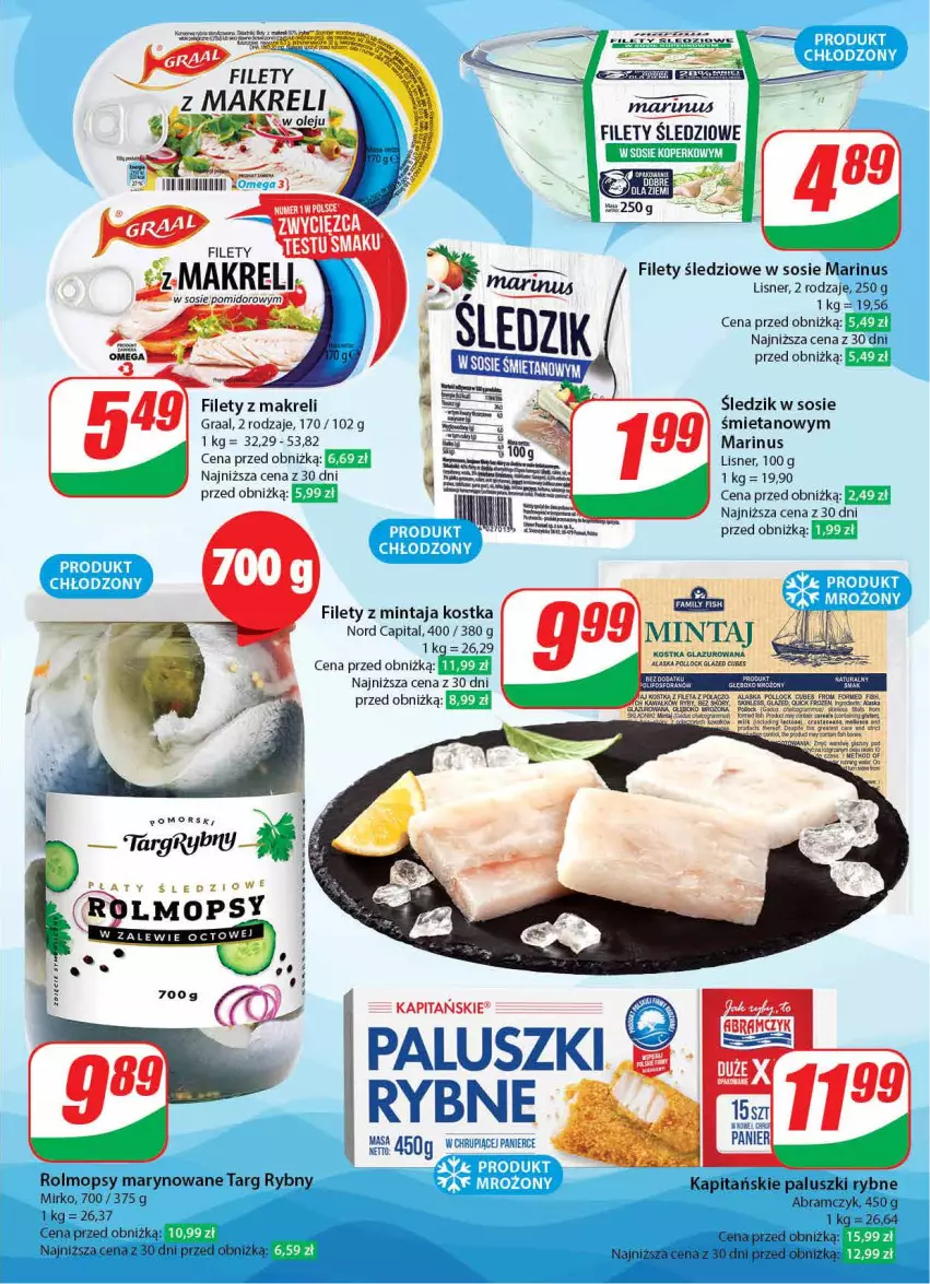 Gazetka promocyjna Dino - Gazetka 1 - ważna 04.01 do 05.01.2024 - strona 23 - produkty: Fa, Gra, Graal, Lazur, Lisner, Mintaj, Mop, Paluszki rybne, Rust, Sos