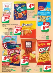 Gazetka promocyjna Dino - Gazetka 1 - Gazetka - ważna od 05.01 do 05.01.2024 - strona 42 - produkty: Cebula, Ser, Por, Orzeszki, Beskidzki, Chipsy, Chrupki, Salsa, Popcorn, Crunchips, Lorenz, Felix, Aksam, Orzeszki ziemne, Helio, Fa