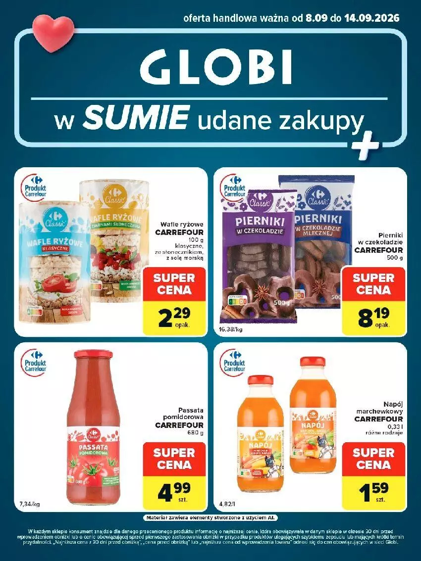 Gazetka promocyjna Carrefour - Gazetka Globi w SUMIE udane zakupy - ważna 08.09 do 14.09.2026 - strona 2 - produkty: Mars, Piernik, Ryż