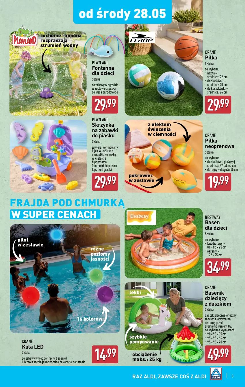 Gazetka promocyjna Aldi - Artykuły przemysłowe i tekstylia - ważna 28.05 do 31.05.2025 - strona 3 - produkty: Dzieci, Foremki, Gra, Kosz, Mus, Noż, Pokrowiec, Rum