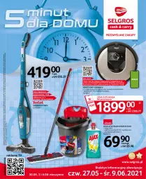 Gazetka promocyjna Selgros - Katalog Sprzątanie - Gazetka - ważna od 09.06 do 09.06.2021 - strona 1 - produkty: Odkurzacz, Top, Mop, Ajax, Rama, Szczotka, Kije, Tran, Robot, Wiadro, IRobot, Roomba, LG, Fa