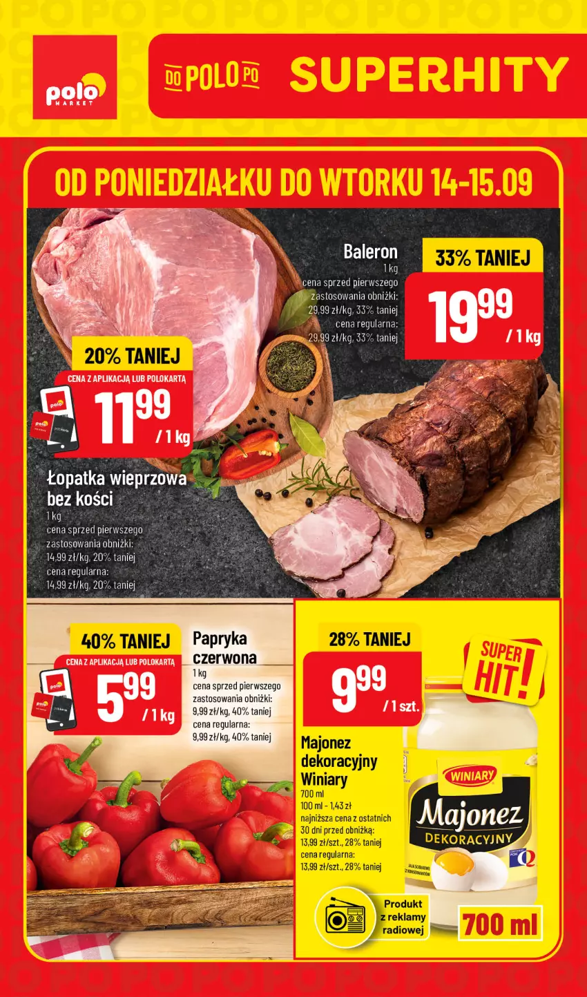 Gazetka promocyjna PoloMarket - Katalog Superhity - ważna 14.09 do 15.09.2026 - strona 1 - produkty: Majonez, Winiary