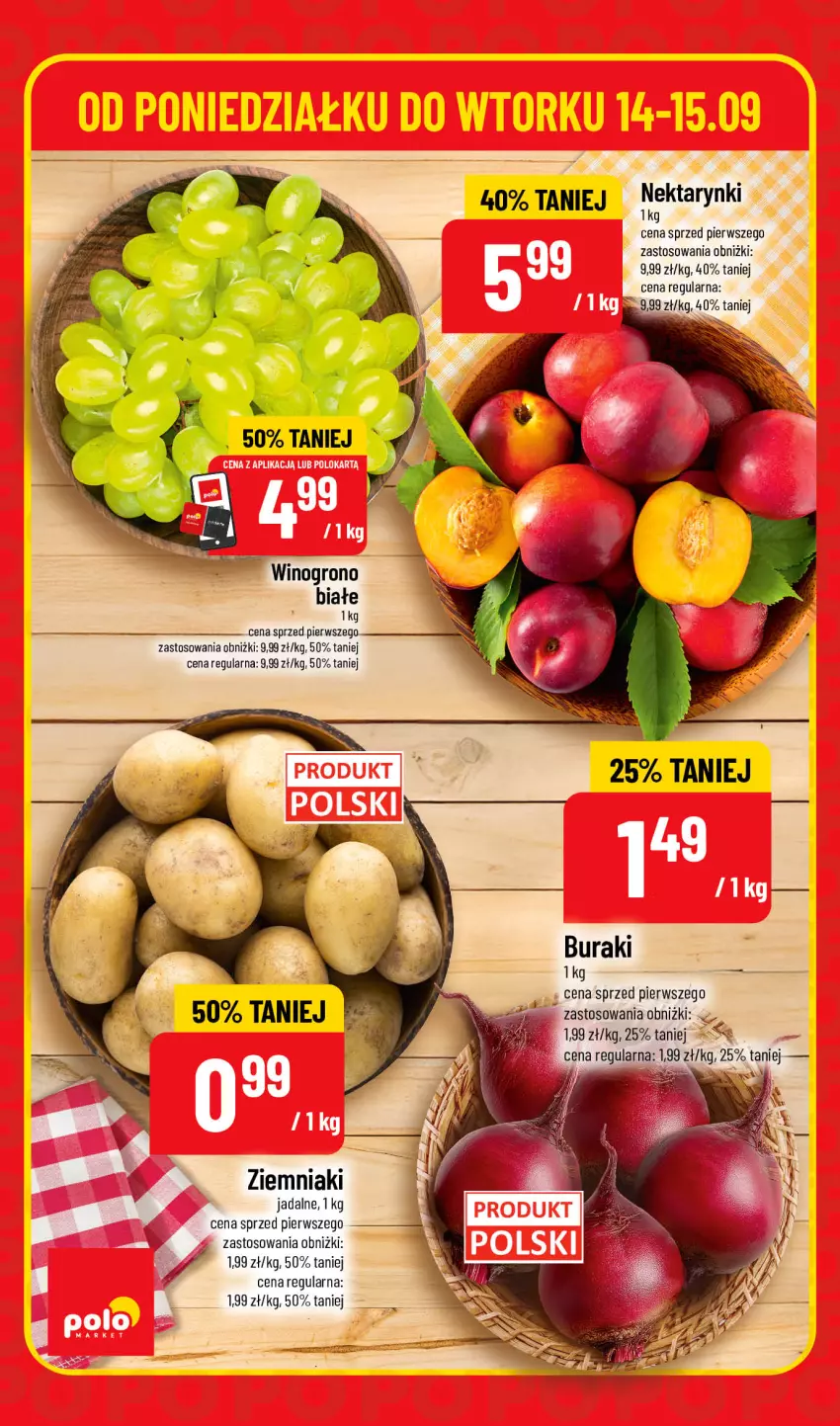 Gazetka promocyjna PoloMarket - Katalog Superhity - ważna 14.09 do 15.09.2026 - strona 2 - produkty: Buraki, Nektar, Wino, Ziemniaki