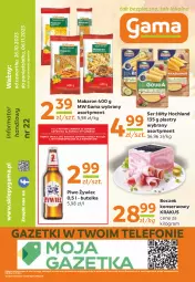 Gazetka promocyjna Gama - Gazetka Gama - Gazetka - ważna od 26.10 do 26.10.2024 - strona 12 - produkty: Piwa, Piwo, Piec, Makaron, Krakus, Ser, Gra, Telefon, Boczek, Hochland