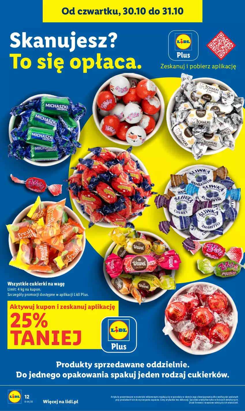 Gazetka promocyjna Lidl - GAZETKA - ważna 30.10 do 31.10.2025 - strona 12 - produkty: Cukier, Cukierki