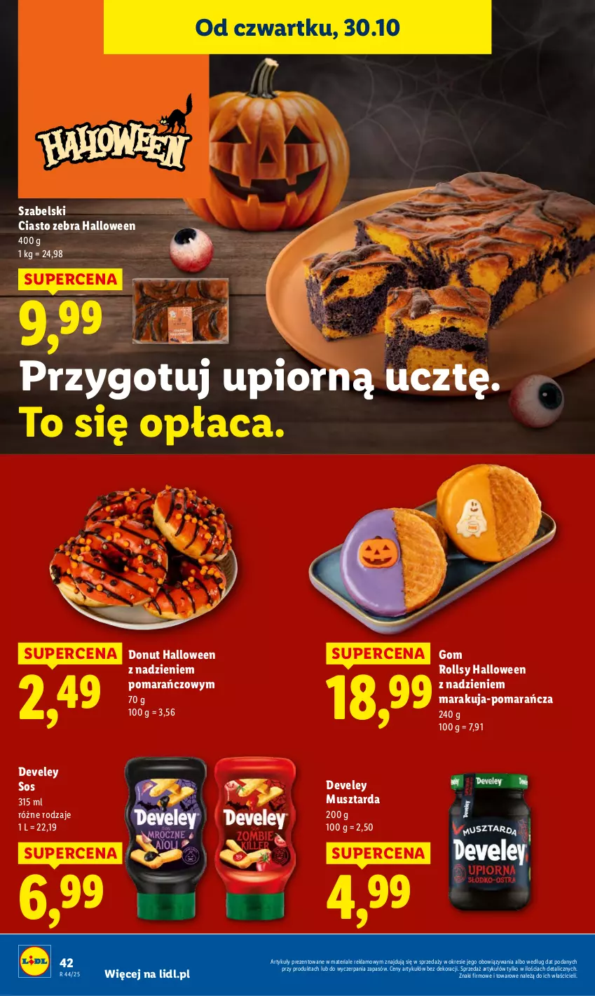 Gazetka promocyjna Lidl - GAZETKA - ważna 30.10 do 31.10.2025 - strona 44 - produkty: Donut, Mus, Musztarda, Sos