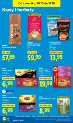 Gazetka promocyjna Lidl - GAZETKA - Gazetka - ważna od 31.10 do 31.10.2025 - strona 58 - produkty: Torebka, Kawa ziarnista, Bell, Kawa, Herbata czarna, Lipton, Czekolada, Baton, Bella, Herbata