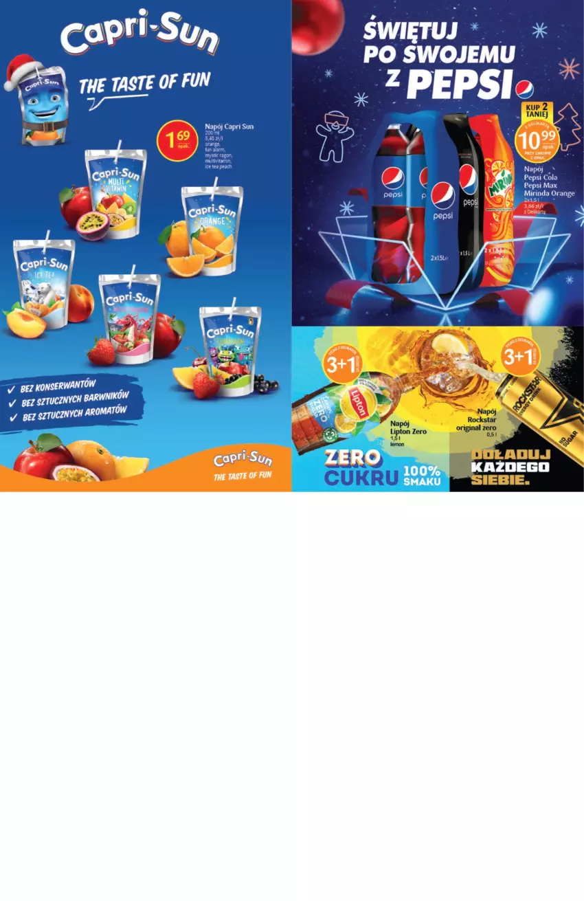 Gazetka promocyjna Delikatesy Centrum - Gazetka świąteczna DC49-50 - ważna 15.12 do 31.12.2022 - strona 13 - produkty: Mirinda, Pepsi, Pepsi max