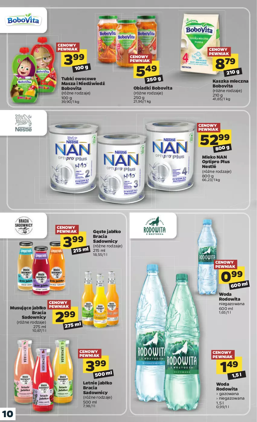 Gazetka promocyjna Netto - Katalog znanych marek - ważna 09.08 do 21.08.2021 - strona 10 - produkty: BoboVita, Masza i Niedźwiedź, Mleko, Mus, NAN Optipro, Nestlé, Woda