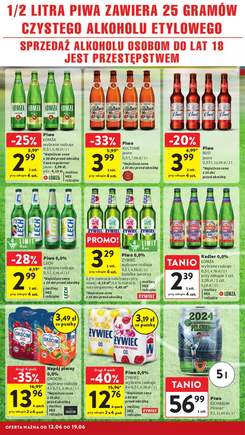 Gazetka promocyjna Intermarche - ważna 13.06 do 19.06.2024 - strona 4 - produkty: Koc, Mięta, Napój, Okocim, Piwo, Radler