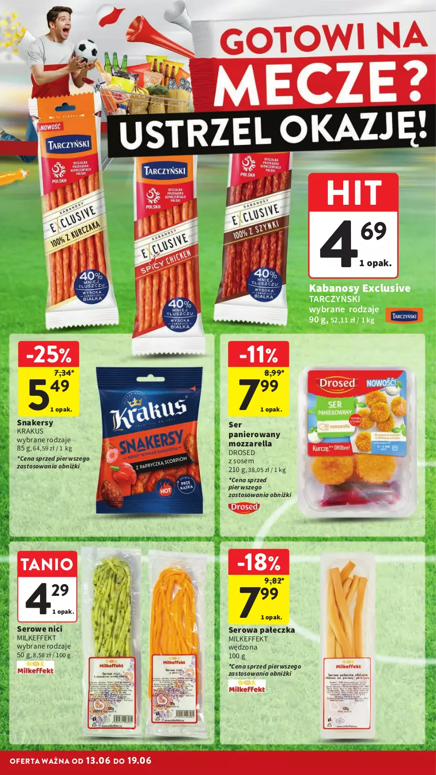 Gazetka promocyjna Intermarche - ważna 13.06 do 19.06.2024 - strona 6 - produkty: Kabanos, Krakus, Mozzarella, Ser, Sos, Tarczyński