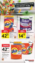 Gazetka promocyjna Intermarche - Gazetka - ważna od 19.06 do 19.06.2024 - strona 15 - produkty: Papier, Proszek do prania, Velvet, Vizir, Ręcznik, Kapsułki do prania