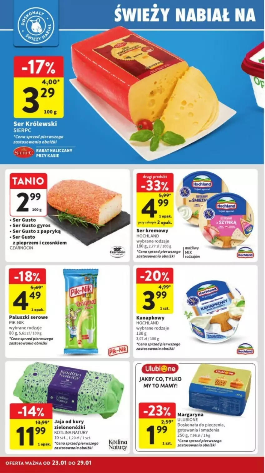 Gazetka promocyjna Intermarche - ważna 27.01 do 29.01.2025 - strona 11 - produkty: Gyros, Hochland, Jaja, Kotlin, Królewski, Margaryna, Piec, Pieprz, Ser