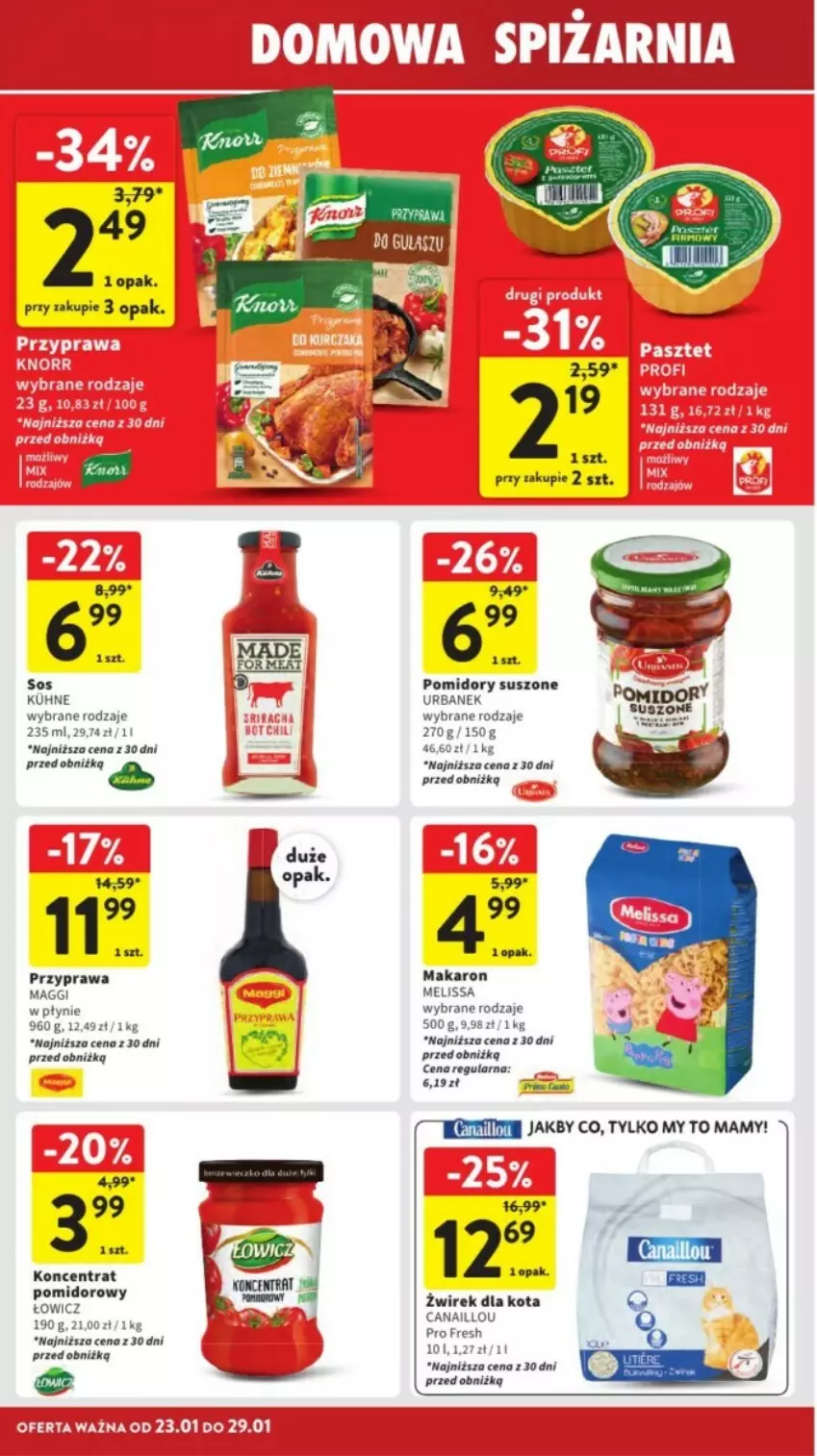 Gazetka promocyjna Intermarche - ważna 27.01 do 29.01.2025 - strona 20 - produkty: Canaillou, Koncentrat pomidorowy, Maggi, Makaron, Pomidory, Sos