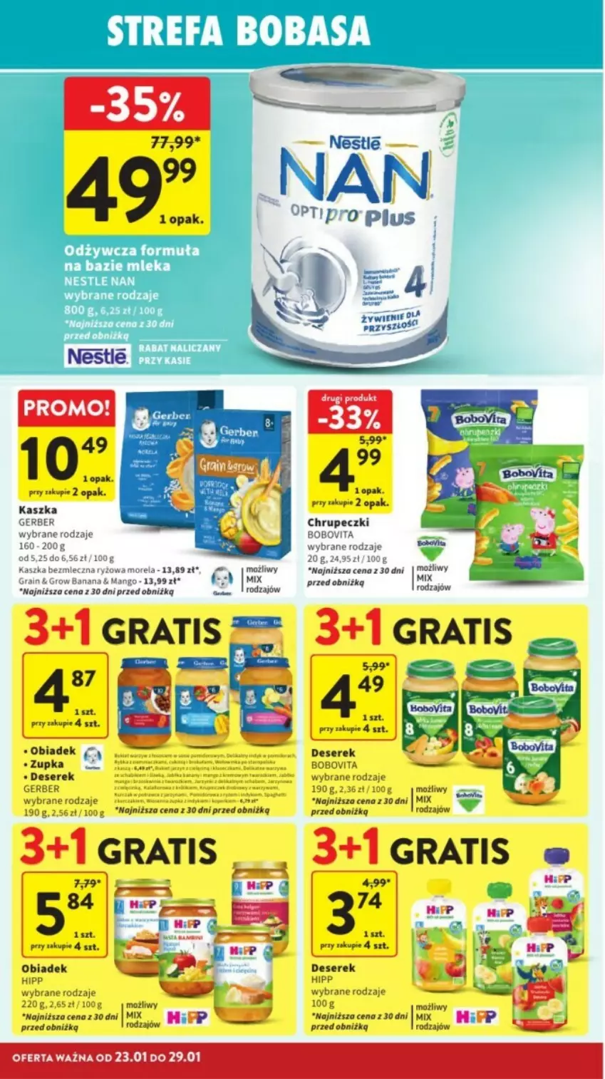 Gazetka promocyjna Intermarche - ważna 27.01 do 29.01.2025 - strona 22 - produkty: BoboVita, Deser, Gerber, Gra, HiPP, Mango, Morela, Ryż, Ser, Serek