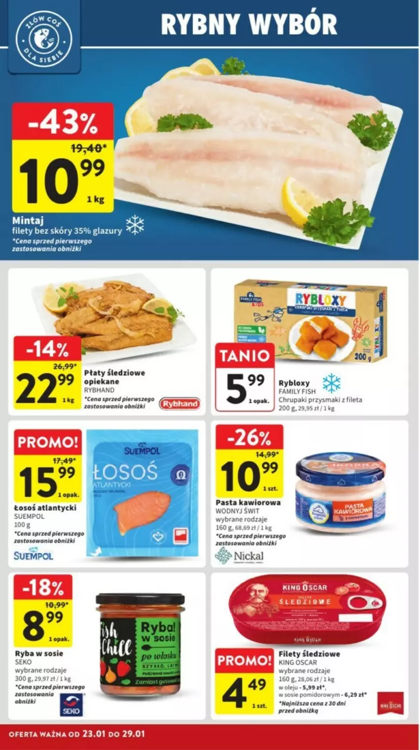 Gazetka promocyjna Intermarche - ważna 27.01 do 29.01.2025 - strona 9 - produkty: Fa, Kawior, Lazur, Olej, Płaty śledziowe, Przysmaki, Ryba, SEKO, Sos, Suempol