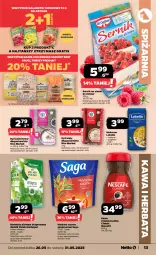 Gazetka promocyjna Netto - Od Poniedziałku - Gazetka - ważna od 31.05 do 31.05.2025 - strona 13 - produkty: Lubella, Makaron, Nescafé, Kawa rozpuszczalna, Ser, Ryż, Gra, Bell, Saga, Kawa, Herbata czarna, Spaghetti, Galaretki, Bella, Herbata, Gala, Herbapol, Ryż biały