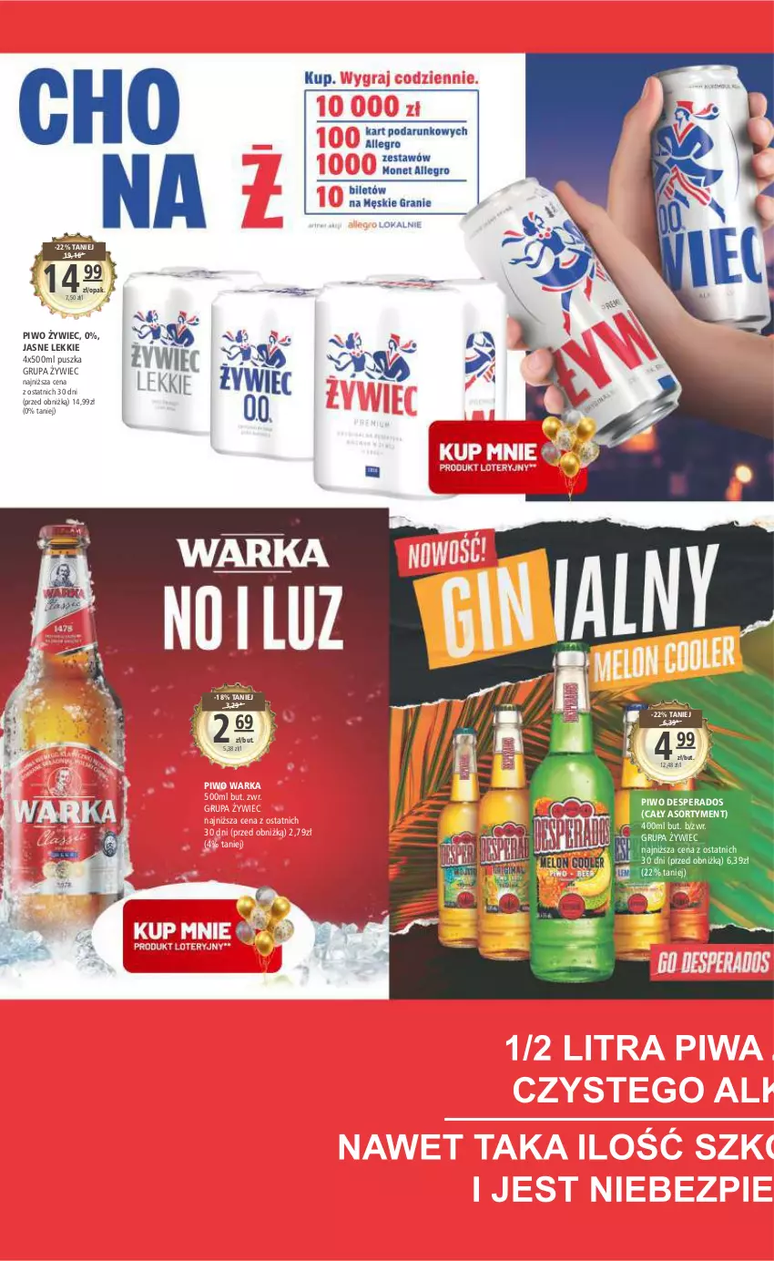 Gazetka promocyjna Arhelan - Gazetka - ważna 20.10 do 31.10.2023 - strona 14 - produkty: Desperados, Piwo, Warka