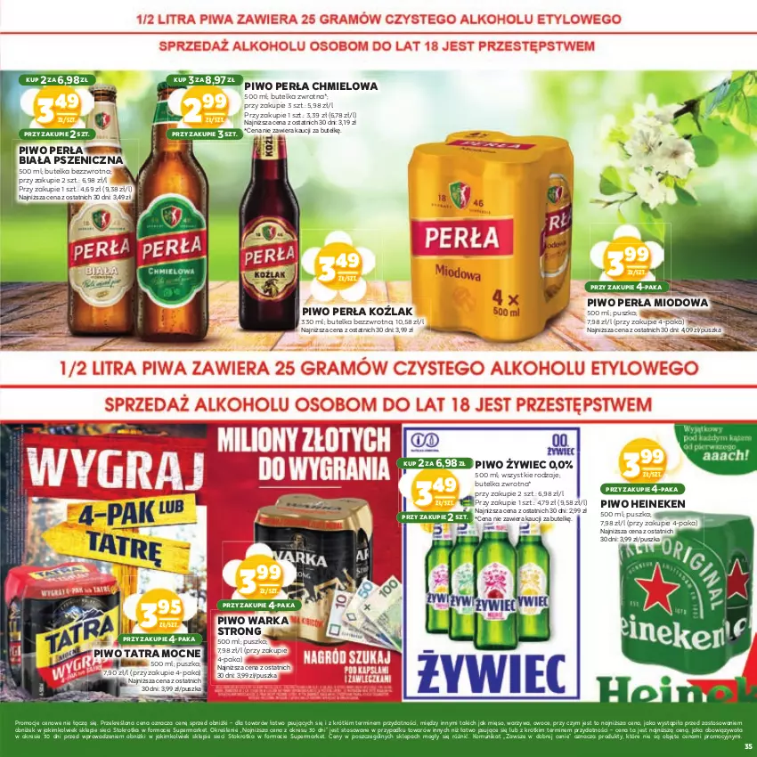 Gazetka promocyjna Stokrotka - Wiosenne inspiracje - ważna 20.03 do 02.04.2025 - strona 35 - produkty: Heineken, Mięso, Owoce, Perła, Piwo, Tatra, Warka, Warzywa