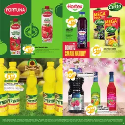 Gazetka promocyjna Stokrotka - Wiosenne inspiracje - Gazetka - ważna od 02.04 do 02.04.2025 - strona 37 - produkty: Warzywa, Sok, Por, Lemoniada, Fortuna, Syrop, Owoce, Napój, Mięso, Nektar, Hortex