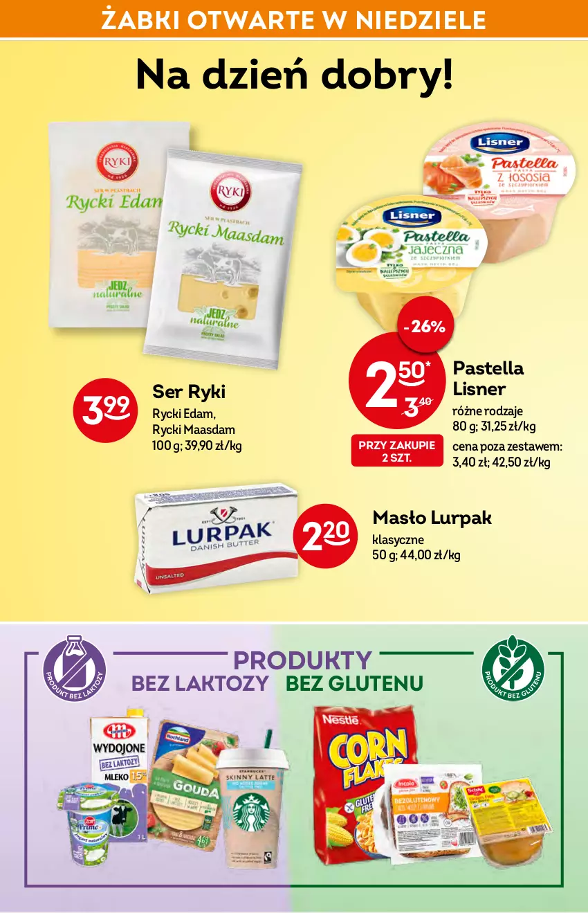 Gazetka promocyjna Żabka - ważna 23.02 do 01.03.2022 - strona 20 - produkty: Edam, Lisner, Lurpak, Maasdam, Masło, Pastella, Rycki Edam, Ser