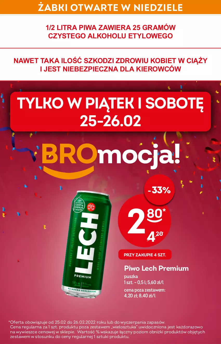 Gazetka promocyjna Żabka - ważna 23.02 do 01.03.2022 - strona 3 - produkty: Eleo, Gra, Lech Premium, Piec, Piwa, Piwo