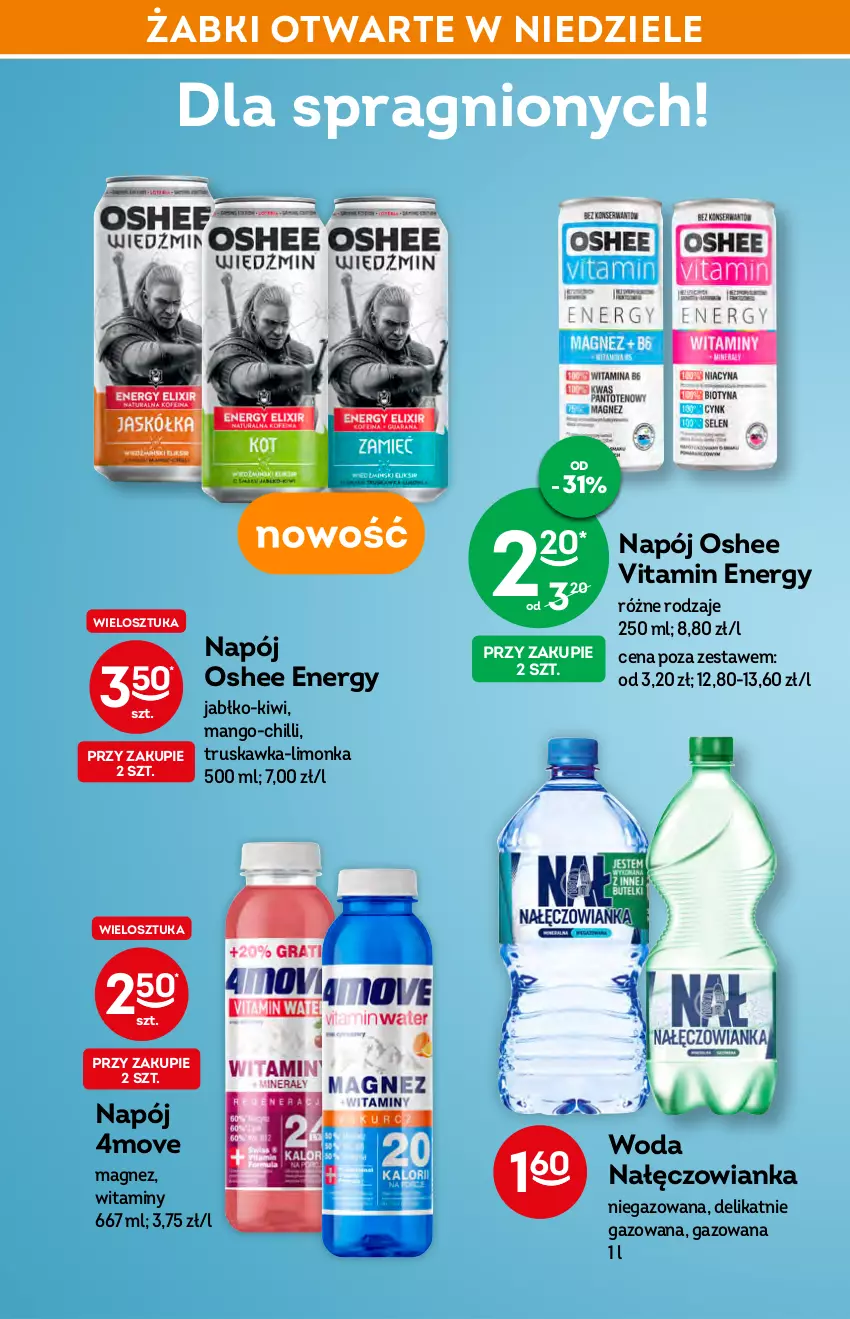 Gazetka promocyjna Żabka - ważna 23.02 do 01.03.2022 - strona 40 - produkty: Kiwi, Limonka, Lody, Magnez, Mango, Nałęczowianka, Napój, Oshee, Woda