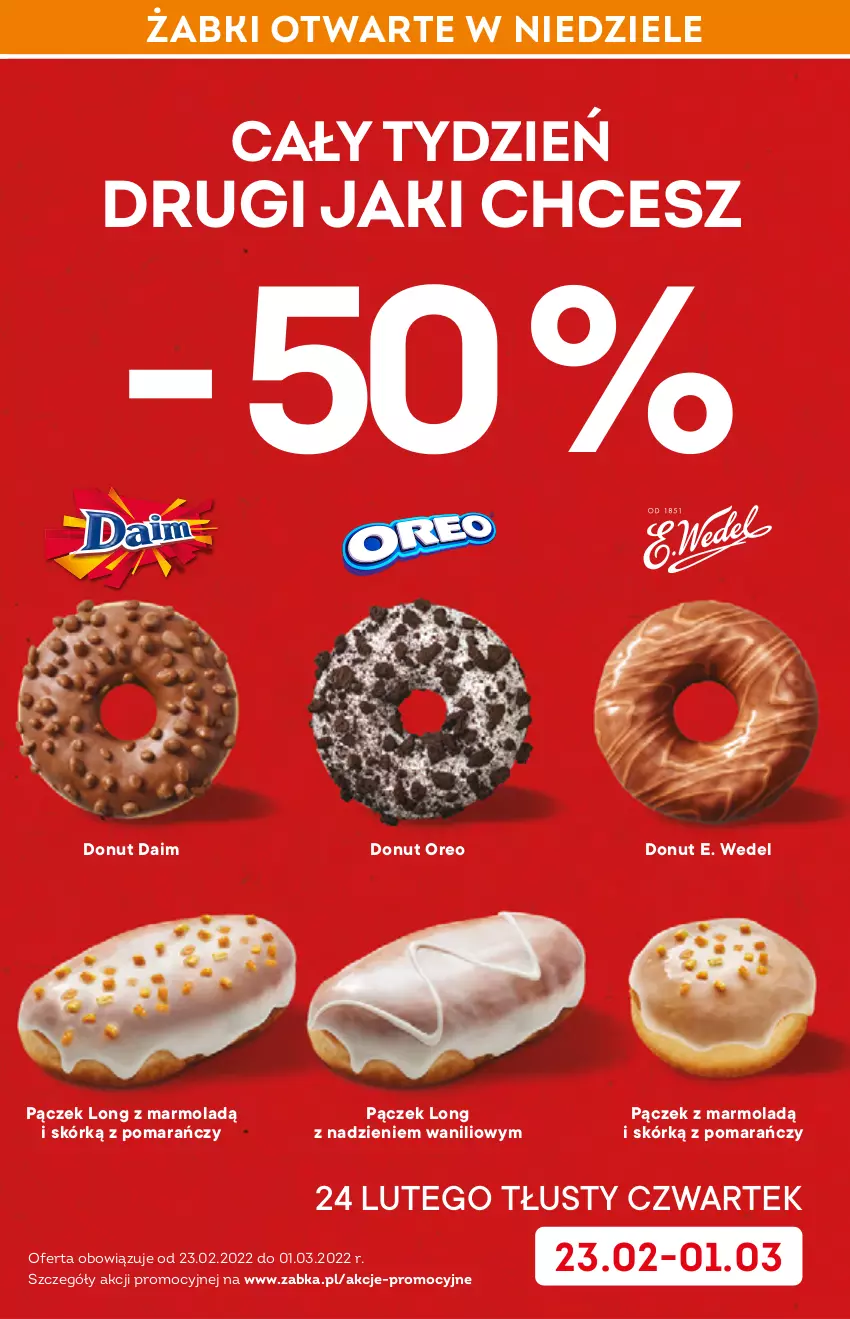 Gazetka promocyjna Żabka - ważna 23.02 do 01.03.2022 - strona 7 - produkty: Donut, E. Wedel, Mola, Oreo, Pączek