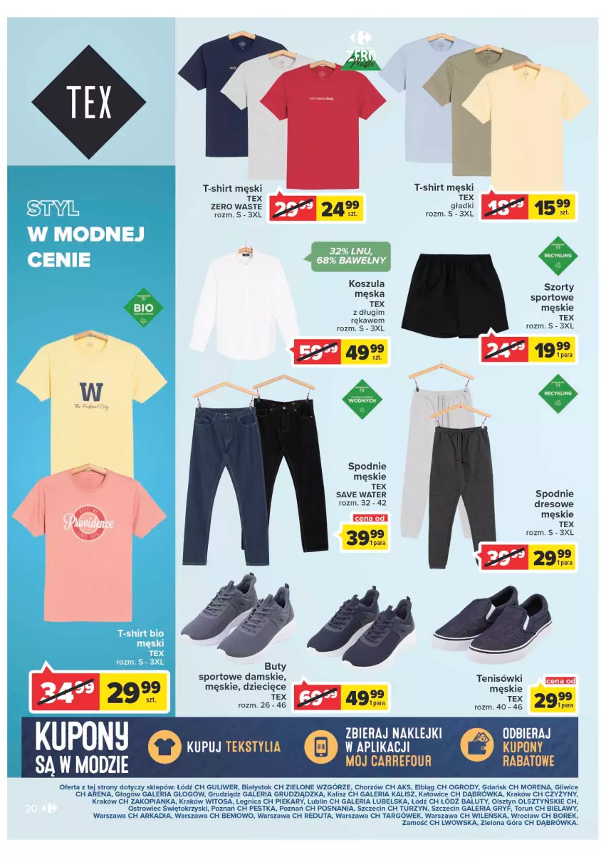 Gazetka promocyjna Carrefour - Gazetka Produkty Carrefour w mądrej cenie - ważna 31.05 do 11.06.2022 - strona 20 - produkty: Buty, Dres, Dzieci, Gry, Klej, Kosz, Koszula, Por, Spodnie, Spodnie dresowe, Sport, Szorty, T-shirt, Tenisówki