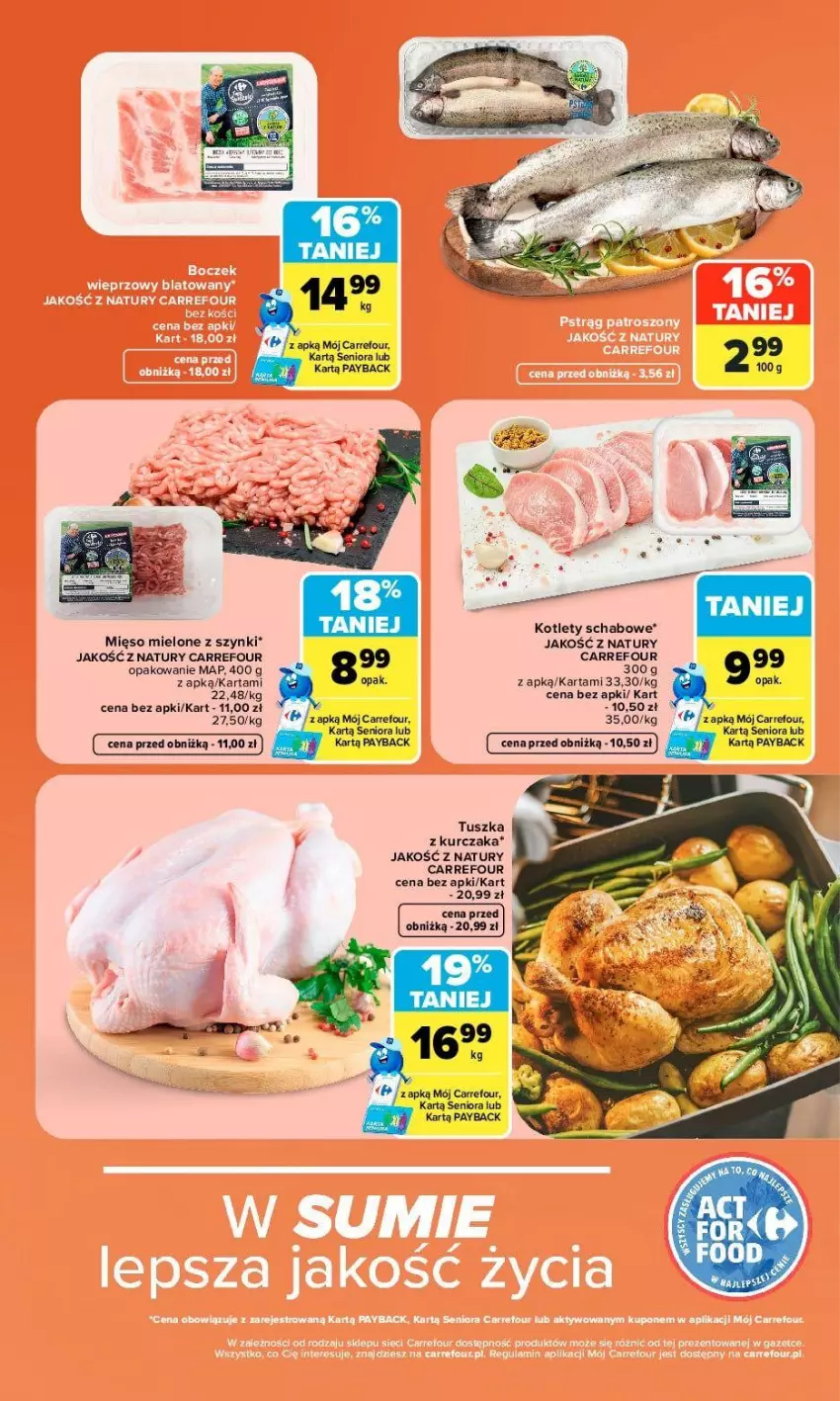 Gazetka promocyjna Carrefour - Gazetka Carrefour, Market w SUMIE weź to na świeżo - ważna 21.09 do 26.09.2026 - strona 4 - produkty: Kotlet, Kurczak, Mięso, Mięso mielone, Mięso mielone z szynki, Tusz