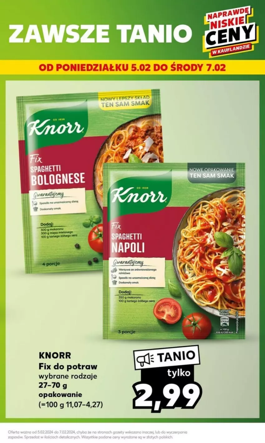 Gazetka promocyjna Kaufland - ważna 05.02 do 07.02.2024 - strona 22 - produkty: Fa, Knorr, Spaghetti