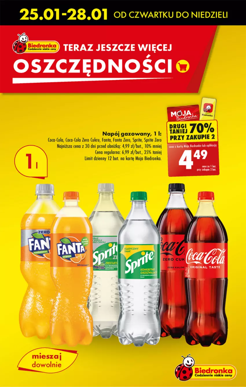 Gazetka promocyjna Biedronka - Od czwartku - ważna 25.01 do 31.01.2024 - strona 13 - produkty: Coca-Cola, Fa, Fanta, Napój, Napój gazowany, Sprite