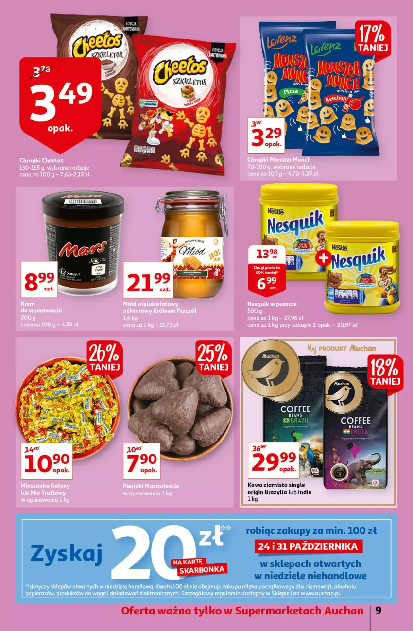 Gazetka promocyjna Auchan - Kawa i czekolada aromatycznie i słodko Supermarkety - ważna 21.10 do 31.10.2021 - strona 9 - produkty: Gin, Kawa, Kawa ziarnista
