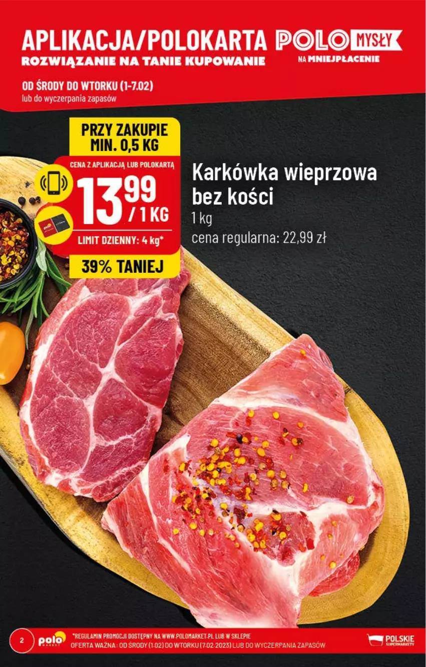 Gazetka promocyjna PoloMarket - Gazetka pomocyjna - ważna 01.02 do 07.02.2023 - strona 2 - produkty: Mięso