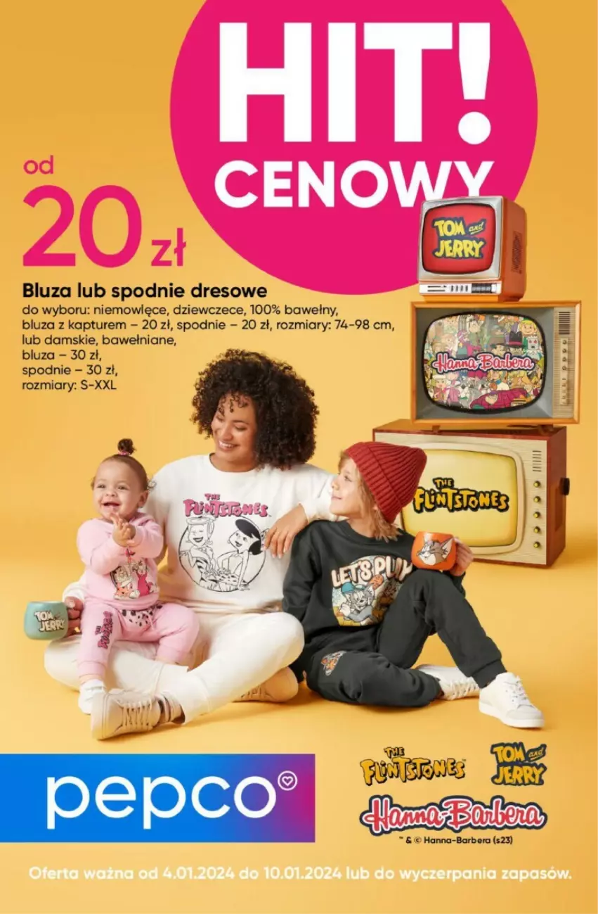 Gazetka promocyjna Pepco - ważna 04.01 do 10.01.2024 - strona 1 - produkty: Bluza, Bluza z kapturem, Dres, Spodnie, Spodnie dresowe