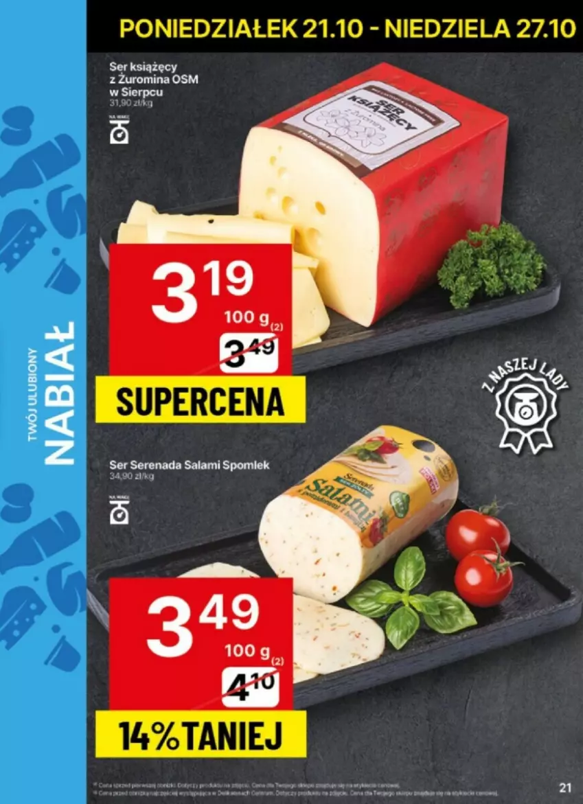 Gazetka promocyjna Delikatesy Centrum - ważna 21.10 do 27.10.2024 - strona 14 - produkty: Salami, Ser