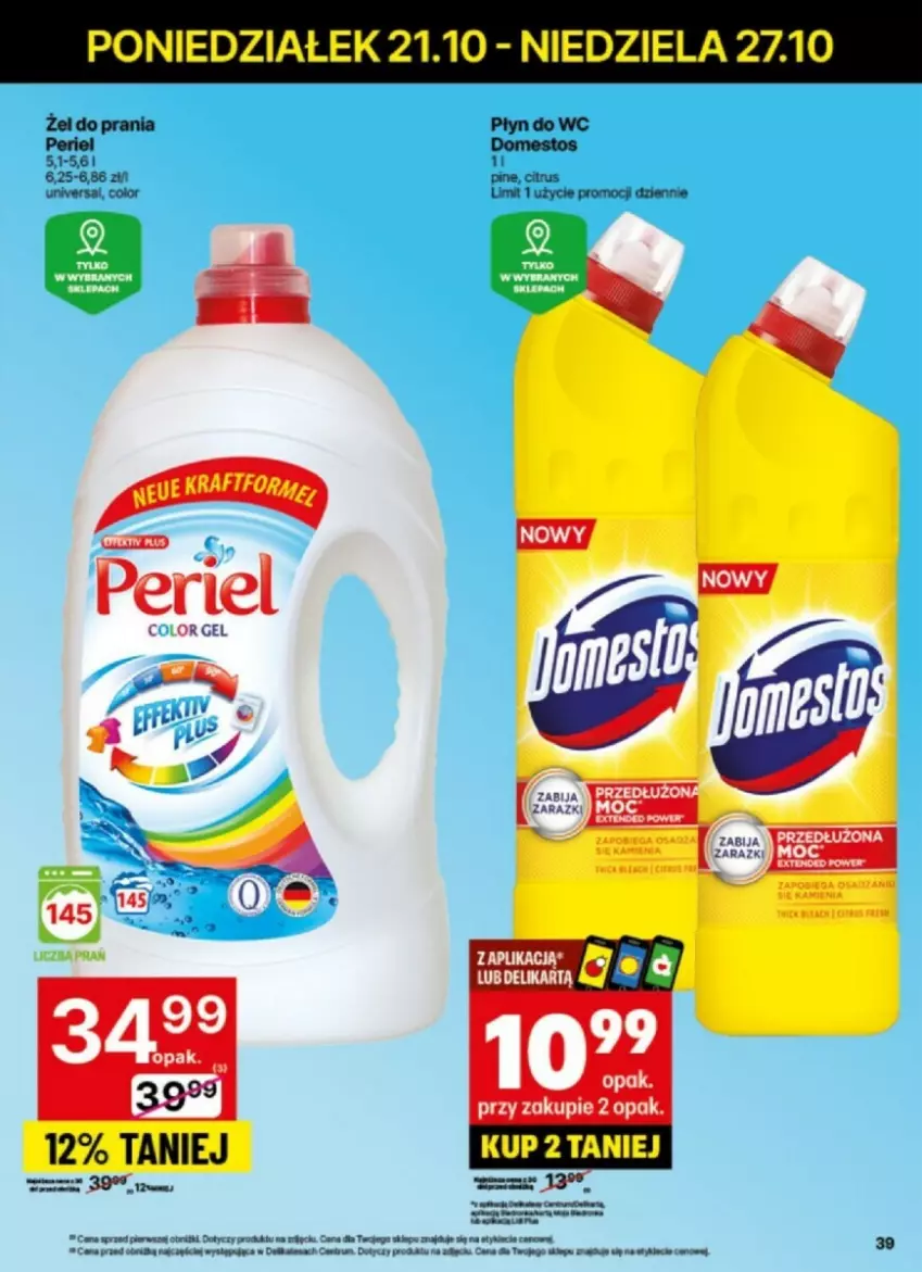 Gazetka promocyjna Delikatesy Centrum - ważna 21.10 do 27.10.2024 - strona 33 - produkty: Domestos, Płyn do wc, Rum